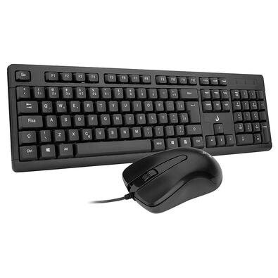Imagem Teclado e Mouse Rise Mode Office OF 01 USB ABNT2 Preto - RM-TM-01-FB