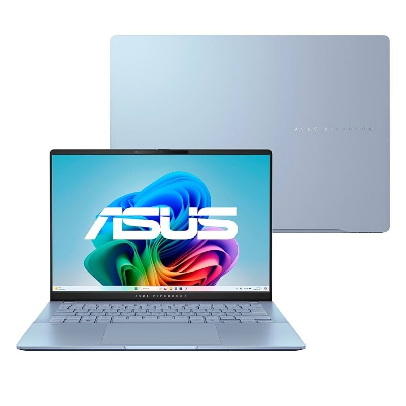 Imagem Notebook ASUS Vivobook S 14 Core Ultra 7 32 GB 1.0 TB SSD W11 Home Tela 14.0'' OLED Mist Blue - S5406SA-PP097W