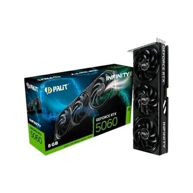 Imagem Placa de Vídeo Palit GeForce RTX 5060 Infinity 3 NVIDIA GeForce 8GB GDDR7 128Bits FP4 e DLSS 4 Ray Tracing - NE75060019