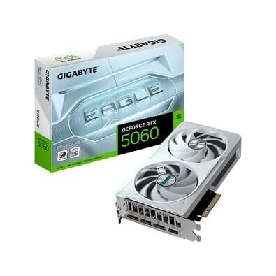 Imagem Placa de Vídeo Gigabyte RTX 5060 EAGLEOC ICE 8G NVIDIA GeForce 8GB GDDR7 128bits DLSS Ray Tracing - GV-N5060EAGLEOC ICE