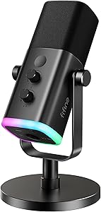 Imagem Microfone Dinâmico FIFINE AM8 USB/XLR, P2, Suporte de Mesa