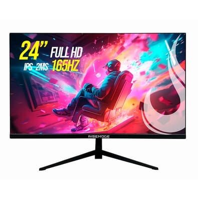 Imagem Monitor Gamer Rise Mode 24", FHD, 165hz, IPS, DisplayPort e VGA, sRGB 99%, Preto - RM-MOG-24F165FH-B