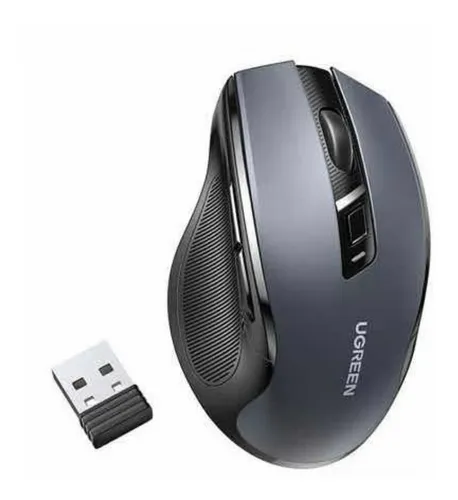Imagem Mouse Sem Fio Ugreen Ergonômico 4000 DPI - Preto, Design Silencioso