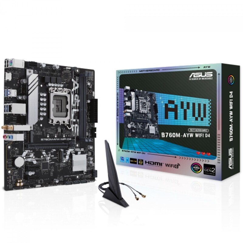 Imagem Placa Mãe Asus B760M-AYW WIFI D4 Chipset B760 Intel LGA 1700 mATX DDR4 90MB1EA0-M1EAY0