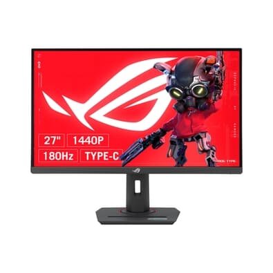 Imagem Monitor Gamer ASUS ROG Strix 27", QHD, 180Hz, 1ms, IPS, DisplayPort, HDMI e USB-C, G-Sync e FreeSync, HDR, Altura Ajustável - XG27ACS