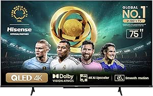 Imagem Smart TV Hisense 75" QLED 4K UHD 75Q6N Google TV