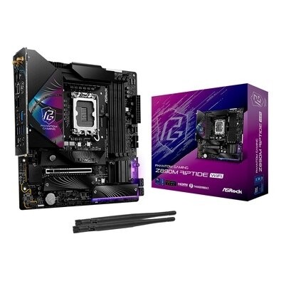 Imagem Placa-Mãe ASRock Z890M Riptide Intel LGA 1851 Micro ATX WiFi DDR5 - 90-MXBPJ