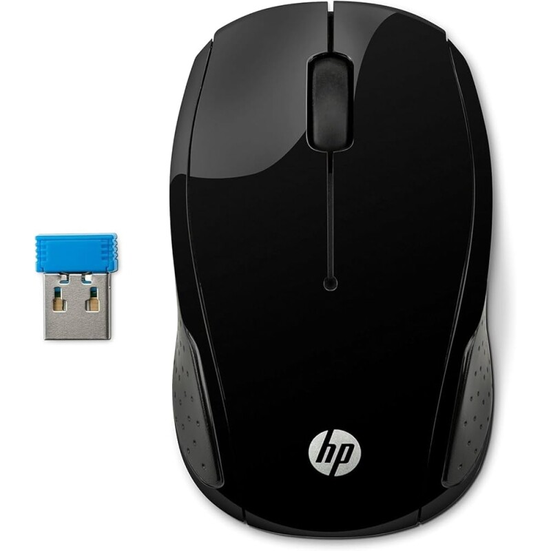 Imagem Mouse Sem Fio HP 200 Oman- com Sensor Óptico de até 1000 DPI Ambidestro Conexão Wireless com Receptor Nano de 2.4GHz