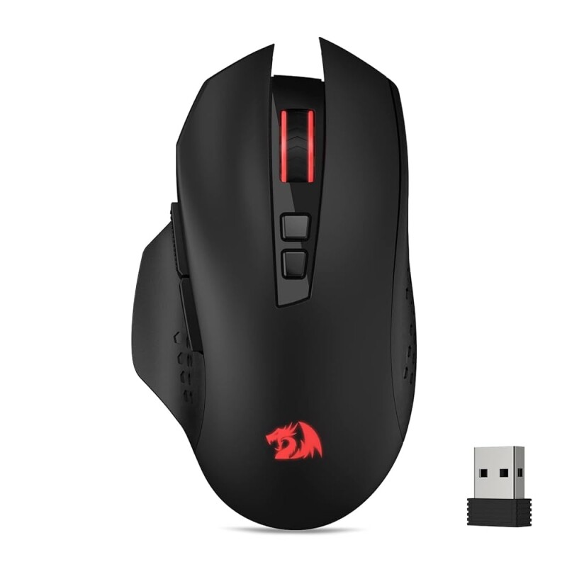 Imagem Redragon Mouse para jogos sem fio Gainer M656 mouse gamer 4000 DPI 24 GHz com 5 níveis de DPI 7 botões macro retroilum