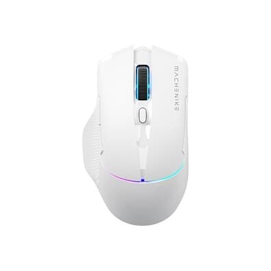 Imagem Mouse Gamer Machenike L8 Pro RGB 8K Wireless 2.4GHz com Dock de Carregamento Sem Fio - Branco
