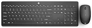 Imagem Combo Teclado e Mouse Sem Fio HP 230 com Dongle USB e Layout BR - Preto