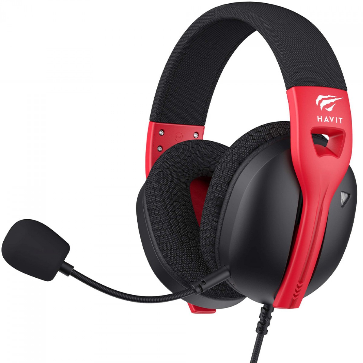 Imagem Headset Gamer Havit Fuxi-H5d, 3.5mm, Drivers de 50mm, Preto e Vermelho