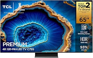 Imagem Smart TV TCL 4K QD-Mini LED 65" 120Hz C755