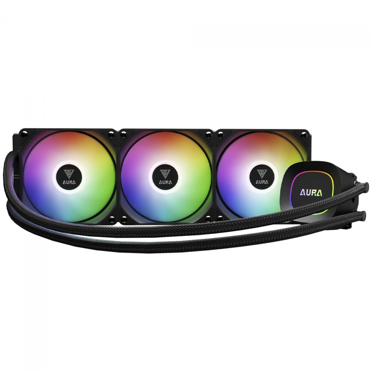Imagem Water Cooler Gamdias Aura GL 360 Lite, 360mm, ARGB, Intel/AMD, Preto