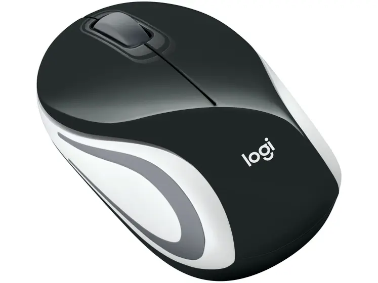 Imagem Mini Mouse sem Fio Logitech Laser 1000DPI 3 Botões - M187 Preto