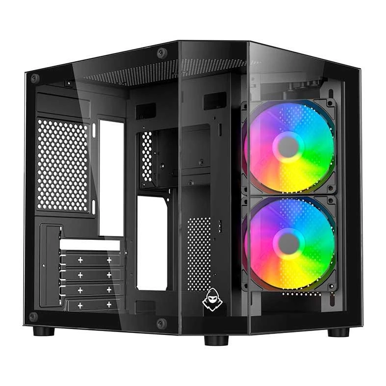 Imagem Gabinete Gamer Mancer CV700M, Mini-Tower, Lateral de Vidro, Com 2 Fans, Preto