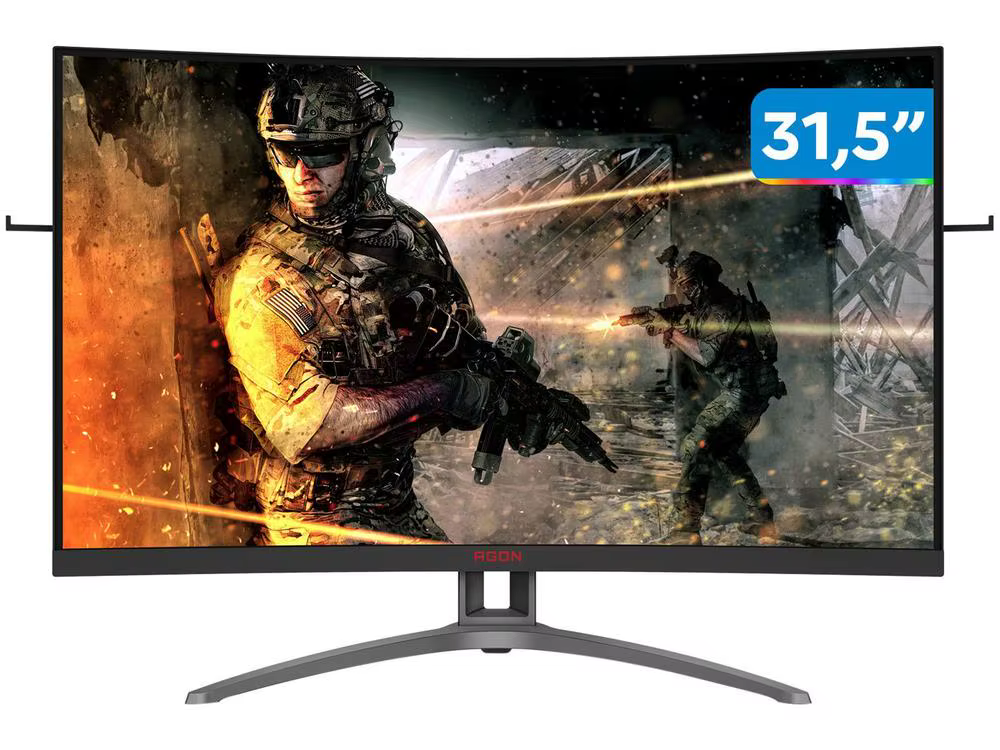 Imagem Monitor Gamer AOC Agon III AG323FCXE 31,5” LED