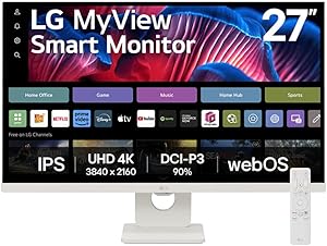 Imagem Monitor LG MyView 27SR73U-W 27" IPS Smart WebOS com ThinQ, AirPlay, Screen Share