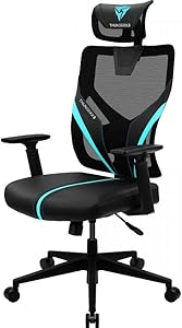 Imagem Cadeira Ergonômica ThunderX3 Yama1 - Preta/Cyan
