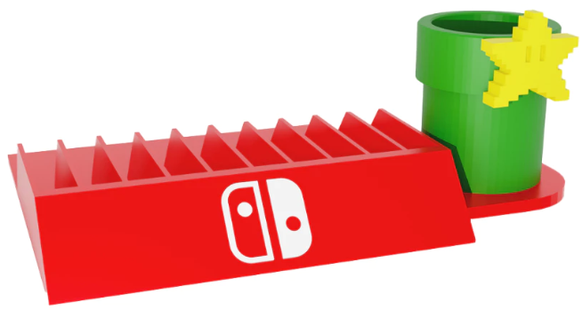 Imagem Case Organizador para Jogos Nintendo Switch - com porta treco (cano do Mario)