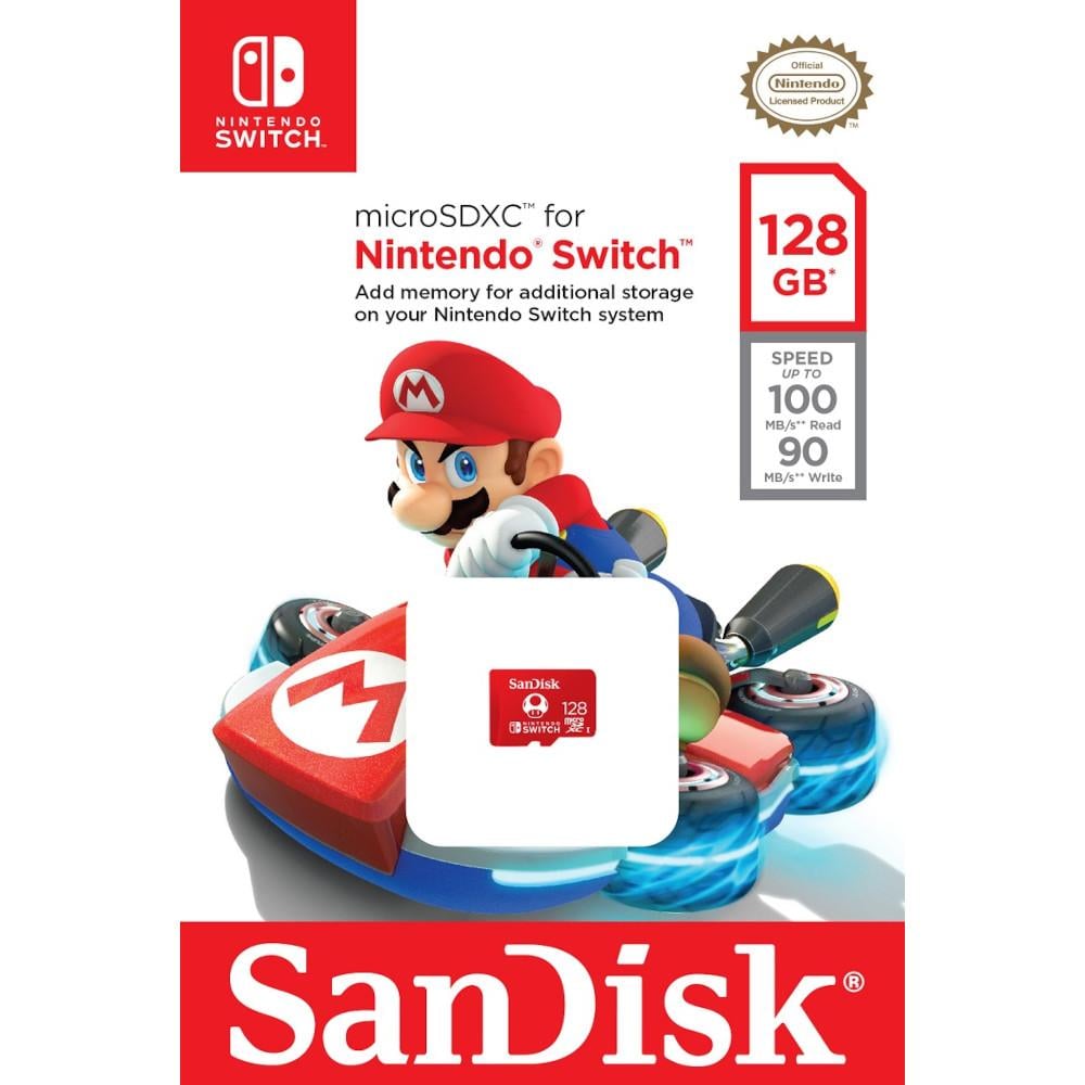 Imagem Cartão Micro SD SanDisk 128GB para Nintendo Switch SDSQXAO-128G-GNCZN