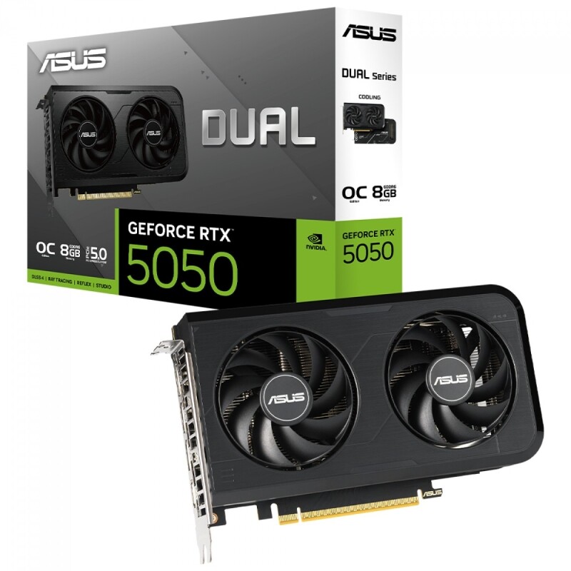 Imagem Placa de Vídeo Asus Dual NVIDIA GeForce RTX 5050 OC 8GB GDDR6 DLSS Ray Tracing DUAL-RTX5050-O8G