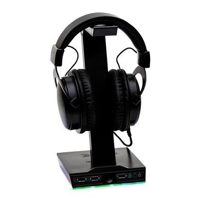 Imagem Suporte de Headset Gamer KBM! GAMING SHG200 RGB - 3x USB Com Placa de som - KGSHG200PT