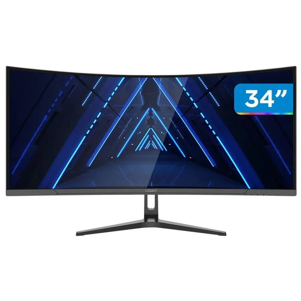Imagem Monitor Gamer Curvo Legacy 34" 180Hz 1ms Full HD R1500 GW34WQ180