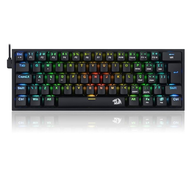 Imagem Redragon TECLADO MECANICO GAMER FIZZ RGB PRETO SWITCH VERMELHO