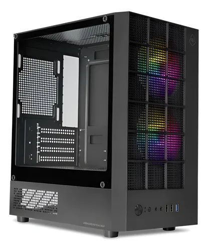Imagem Gabinete Gamer Mancer Grimore Mini-t Lat De Vidro C/2fan Rbw