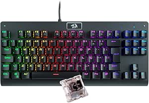 Imagem Teclado Mecânico Gamer Com Fio Redragon Dark Avenger K568-2 Rgb - Switch Brown 