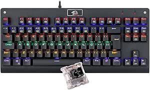 Imagem Teclado Mecânico Redragon Dark Avenger Preto Iluminação Rainbow  K568R Switch Preto