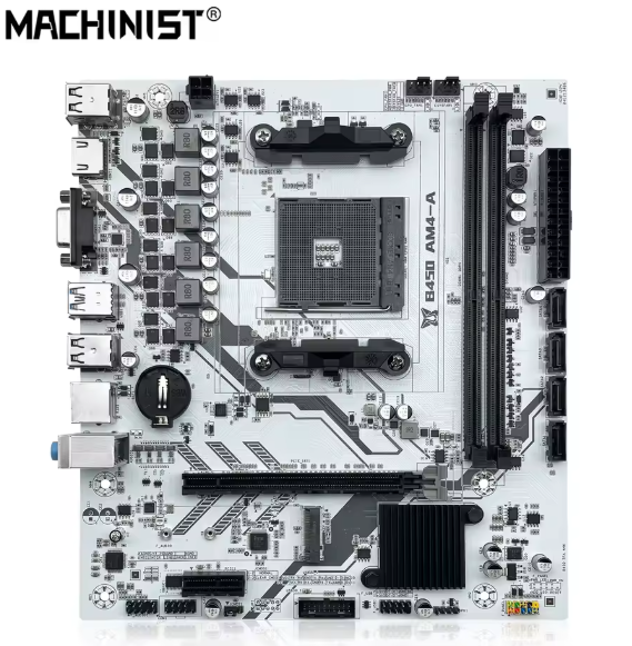 Imagem Placa mãe B450M Machinist AM4 Branca
