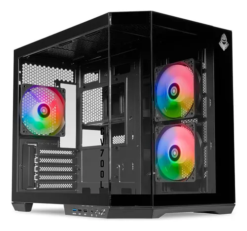 Imagem Gabinete Gamer Mancer CV700L Mid Tower com Lateral de Vidro e 3 Fans