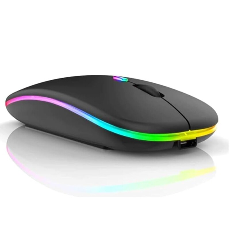 Imagem Mouse Sem Fio Recarregável Wireless Bluetooth Optico Led Rgb Colorido Ergonômico Usb 2.4 Ghz Notebook Computador Pc De