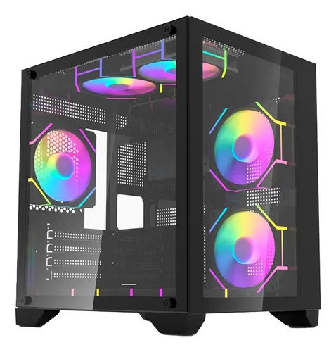 Imagem Gabinete Gamer Aigo C270, Mini-tower, Lat De Vidro, Preto