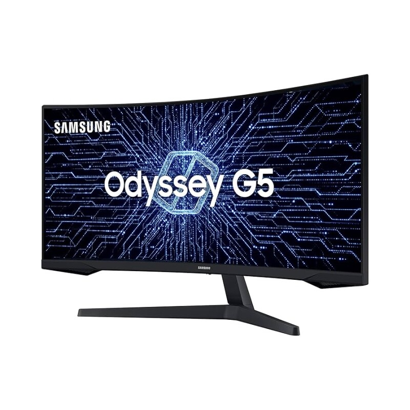 Imagem Monitor Gamer Curvo Samsung Odyssey 34 Ultra WQHD 165Hz 1ms tela ultrawide HDMI Display Port Freesync Premium pret