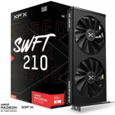 Imagem Placa de Vídeo XFX AMD Radeon RX 7600 Speedster SWFT 210 8GB GDDR6 FSR Ray Tracing - RX-76PSWFTFY