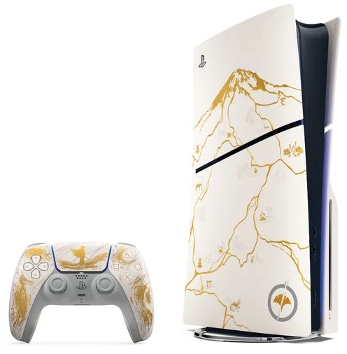Imagem (Pré-venda) Console PlayStation 5 com leitor - Edição Limitada Ouro Ghost of Yōtei