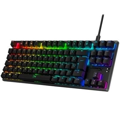 Imagem Teclado Mecânico Gamer HyperX Alloy Origins Core RGB Switch HyperX Red USB Tipo-C ABNT2 Preto - 4P5P3A2#AC4