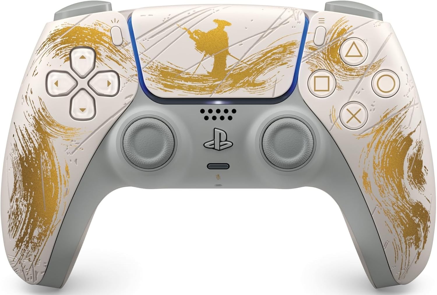 Imagem (Pré-venda) Controle sem fio DualSense – Edição Limitada Ouro Ghost of Yōtei