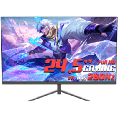 Imagem Monitor Gamer SuperFrame Precision, 24,5 Pol, Full HD, VA, 1ms, 260Hz, FreeSync/G-Sync, HDMI/DP, Preto, SFPFB-24260-FHD