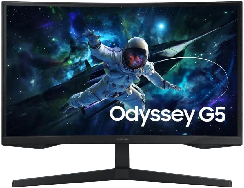 Imagem Monitor Gamer Curvo Samsung Odyssey G5 27" QHD 165Hz 1ms HDR10 Freesync HDMI e DP - LS27CG552ELMZD