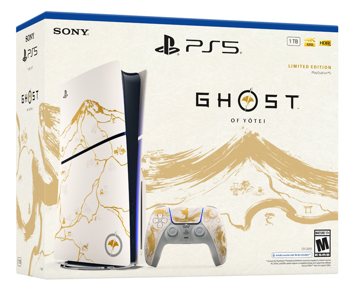 Imagem (Pré-venda) Console PlayStation 5 com leitor - Edição Limitada Ouro Ghost of Yōtei