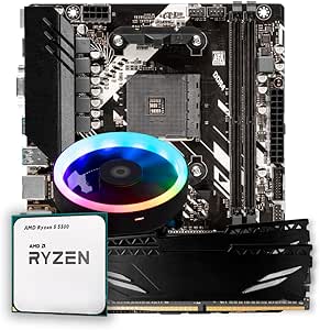 Imagem Kit Upgrade Gamer AMD Ryzen 5 5500 + Placa-Mãe B450M + Memória RAM 16GB DDR4 + Cooler