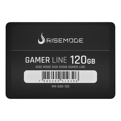 Imagem SSD Rise Mode Gamer Line 120GB SATA III Leitura: 530MBs Gravação: 520MBs Preto - RM-SSD-120