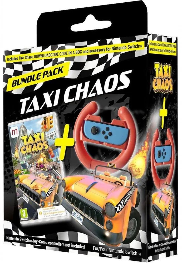 Imagem Pack Jogo Taxi Chaos + Volante para Joy-Con - Nintendo Switch
