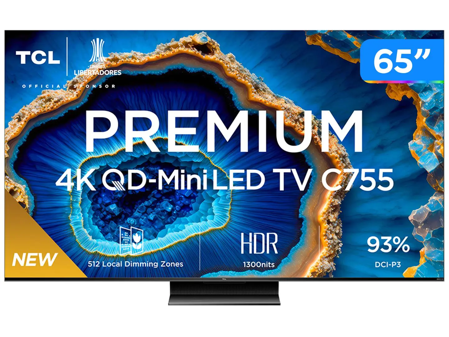 Imagem Smart TV TCL 65" 4K QLED Mini LED 144Hz 65C755 