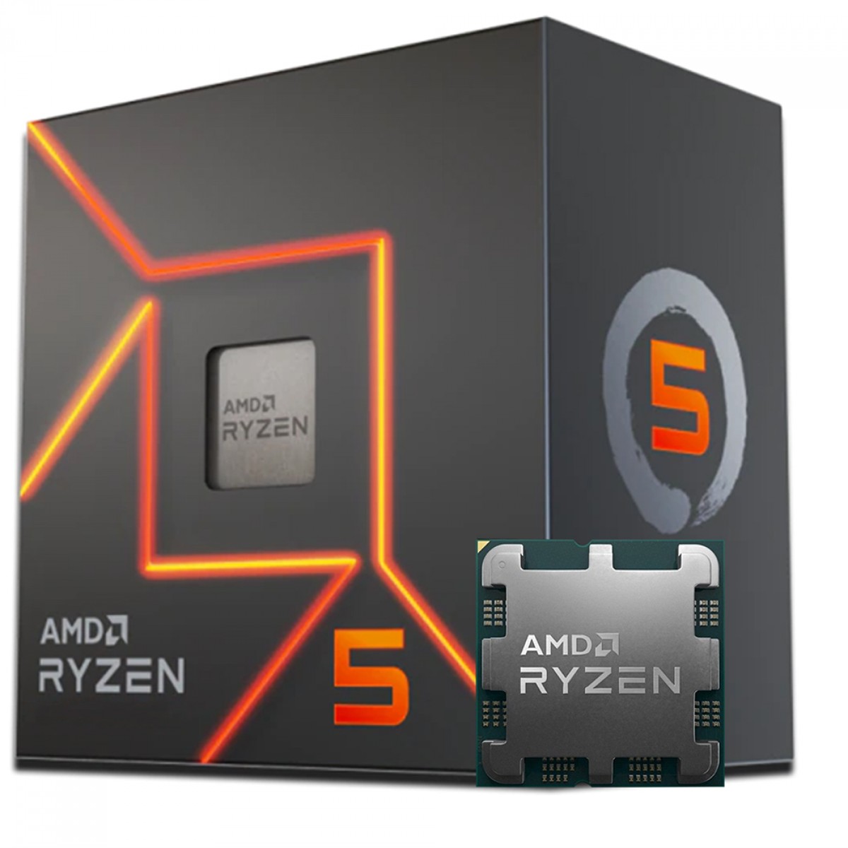 Imagem Processador AMD Ryzen 5 8600G, 4.3GHz (5.0GHz Turbo), 6-Cores 12-Threads, AM5, Com Cooler AMD Wraith Stealth, 100-100001237BOX