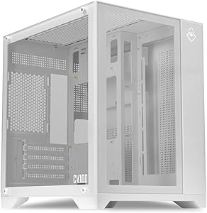 Imagem Gabinete Gamer Mancer CV100 Mid-Tower com Vidro Panorâmico – Branco